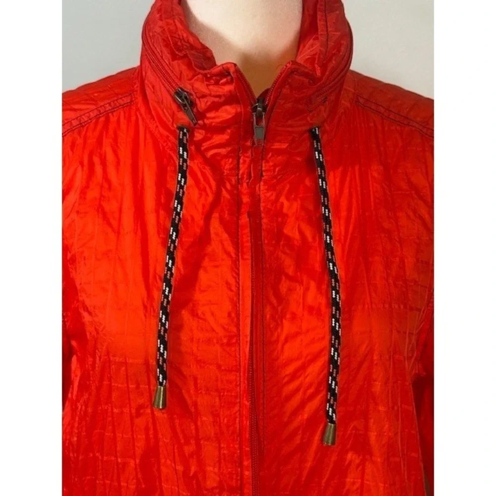 Free People Festival‎ Parachute Jacket Size L Packable Windbreaker Orange - Picture 3 of 12